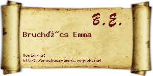 Bruchács Emma névjegykártya
